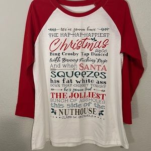 Women’s 3/4 sleeve Clark Griswold Christmas shirt